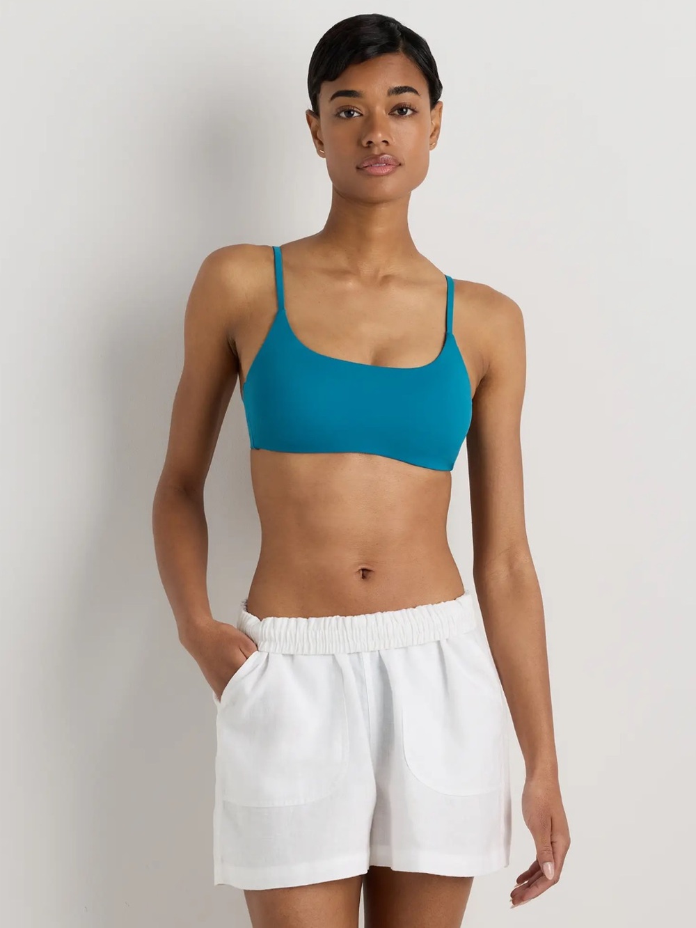 Quince Italian Scoop Neck Bikini Top